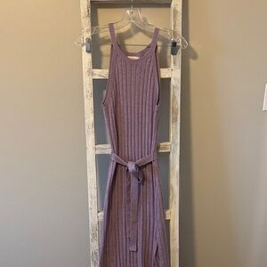 Promesa Lavender Ribbed Midi Dress